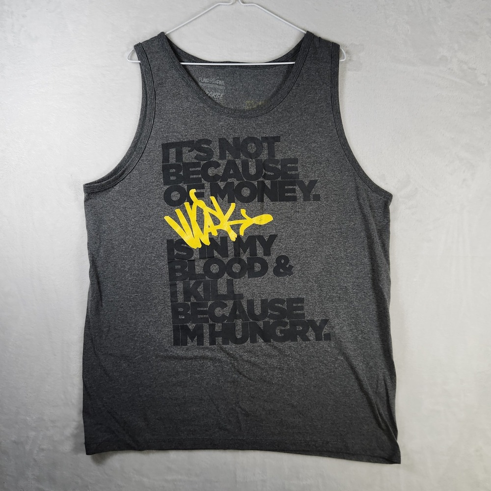 Flag Nor Fail Mens Tank Top‎ Gray Sleeveless Graphic Casual Gym Workout